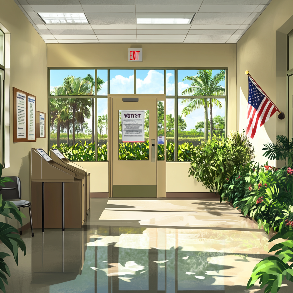 early-voting-locations-in-st-lucie-county-for-election - Port St Lucie Talks Image of voters casting ballots at early voting locations in St. Lucie County, including Fort Pierce Community Center and Morningside Library