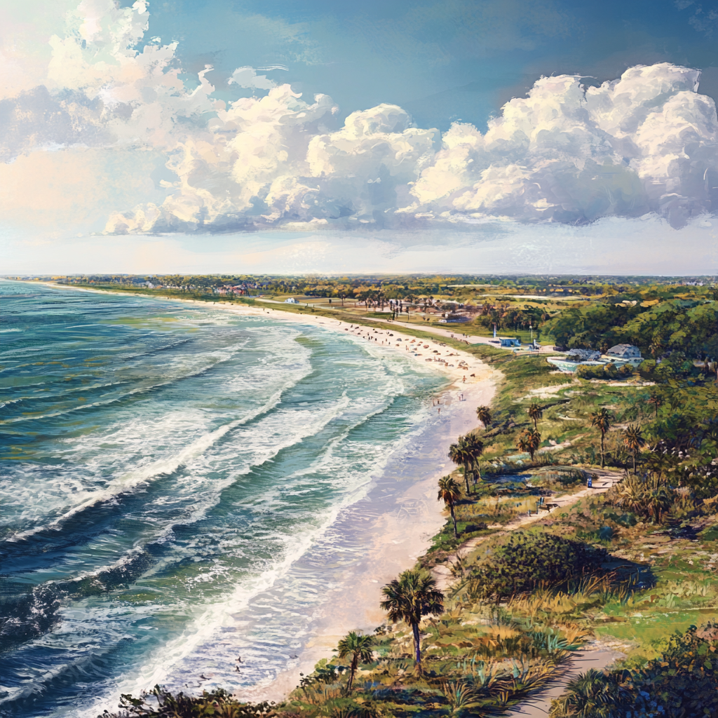 indian-river-county-explore-floridas-treasure-coast-gem - Port St Lucie Talks Indian River County beach scene with clear blue water, highlighting Florida's natural beauty and vibrant tourism on Treasure Coast