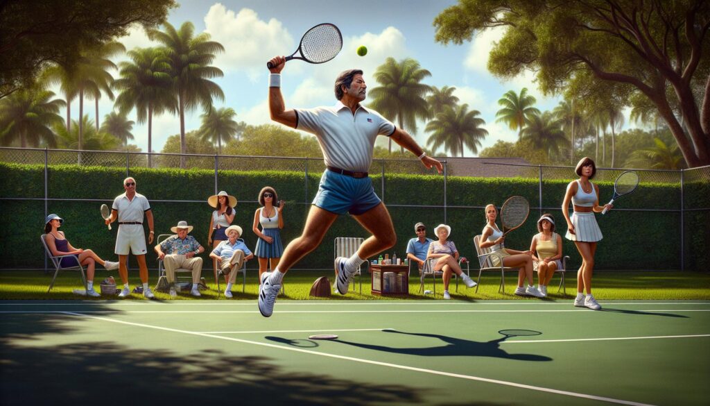 Best Tennis Courts in Port St Lucie - Port St Lucie Talks Well-maintained tennis court in Port St Lucie with players practicing