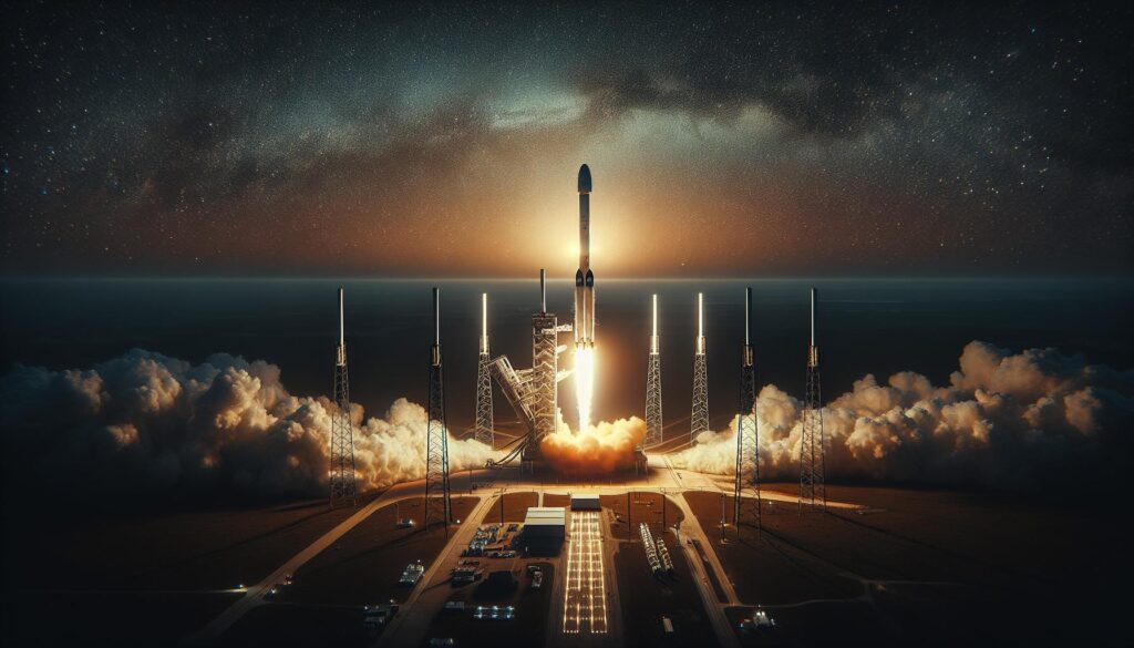 spacex-falcon-9-nighttime-launch - Port St Lucie Talks SpaceX Falcon 9 rocket soaring into the night sky from Cape Canaveral