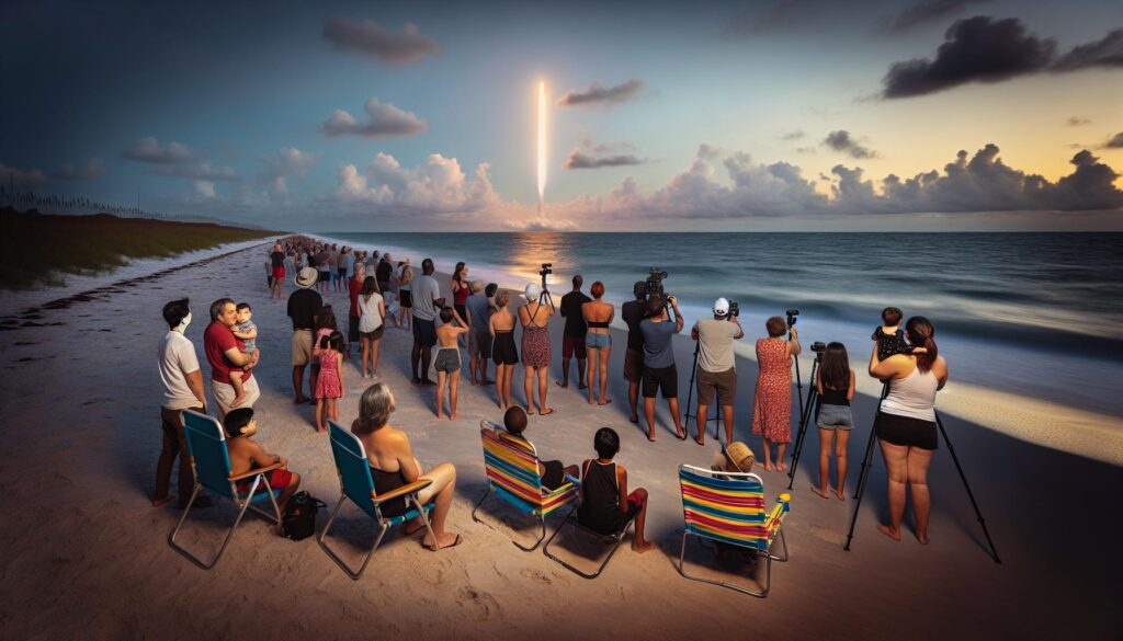 SpaceX Launch Visible from Treasure Coast - Port St Lucie Talks Falcon 9 rocket launching over Florida Treasure Coast night sky