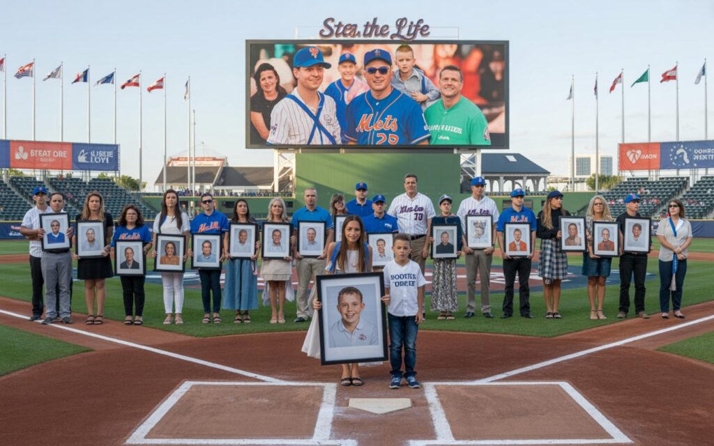 St. Lucie Mets ceremony honoring organ donor families at Make the Save, Save a Life event