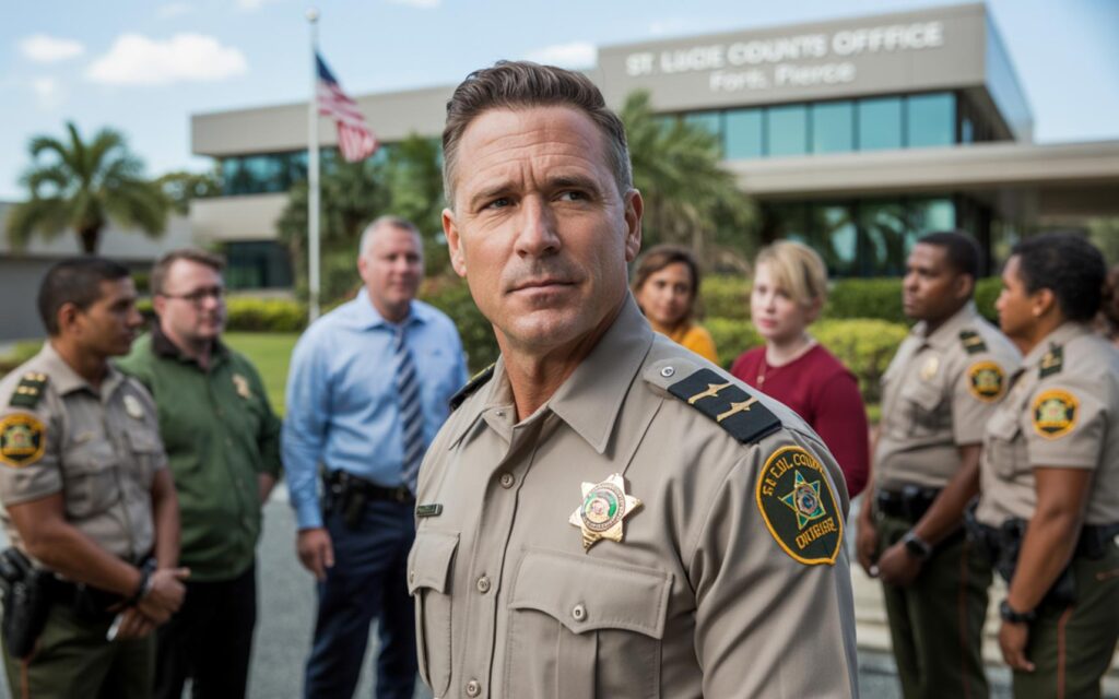 Sheriff Richard Del Toro with St. Lucie County Sheriff's Office team during a community safety event