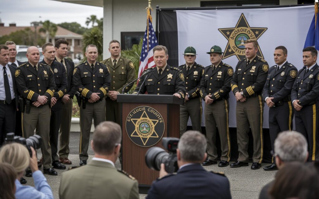St. Lucie County Sheriff's Office leadership team for 2025-26 standing together