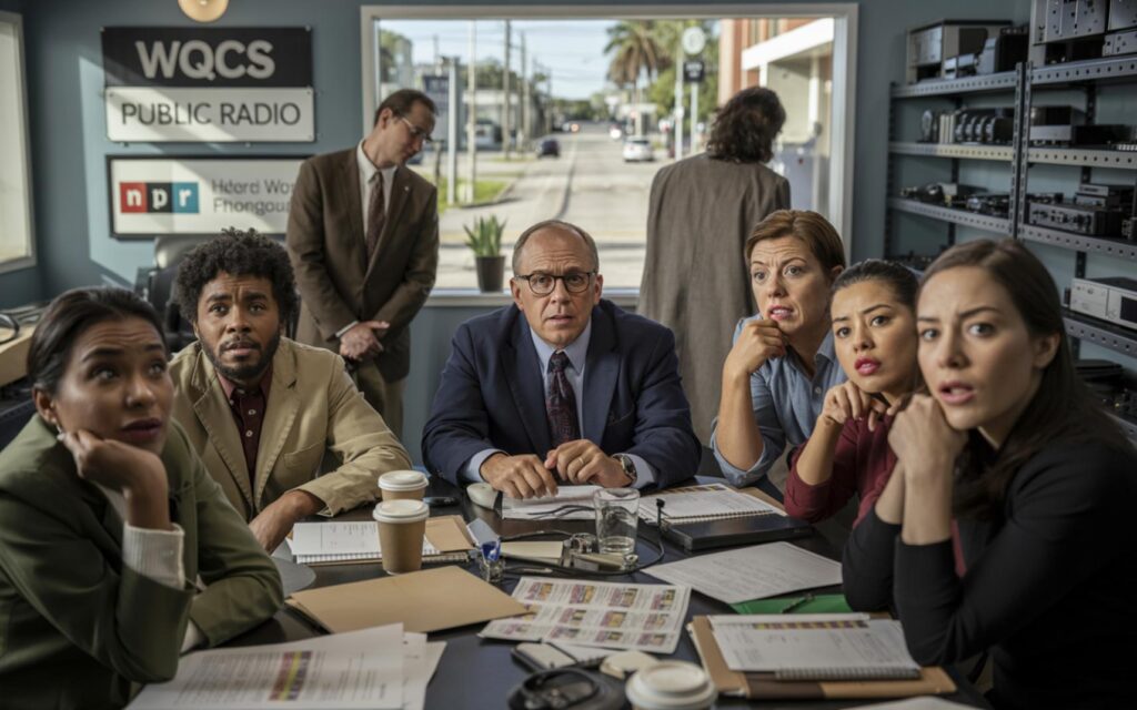 WQCS public radio station building in Fort Pierce, Florida under funding threat