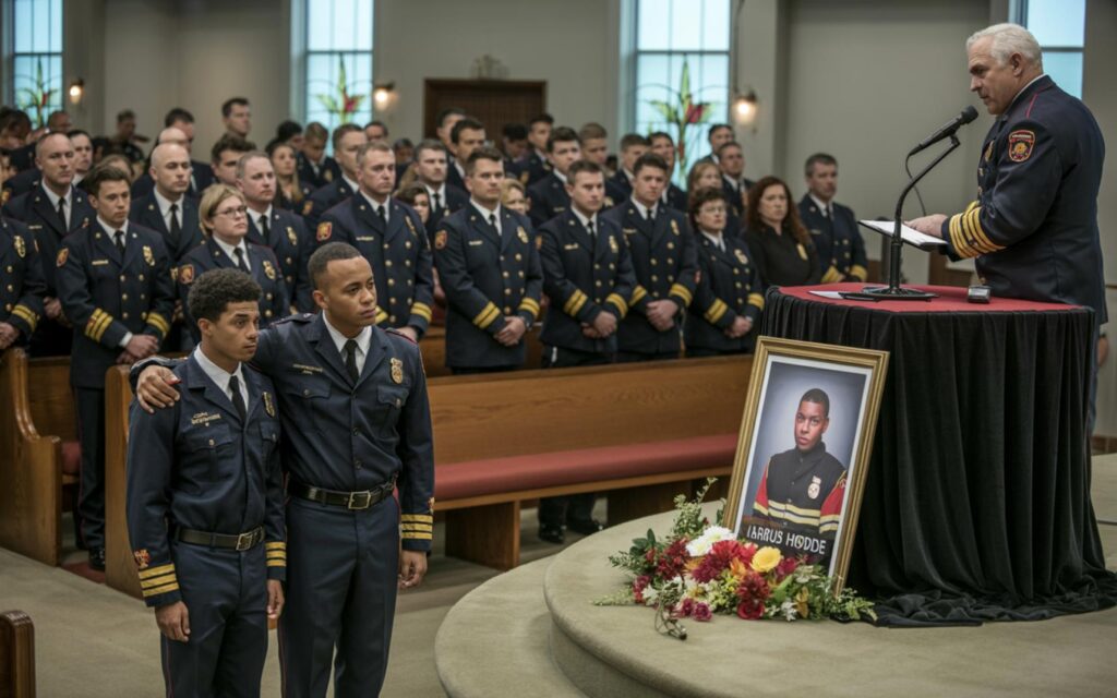 Firefighter Jairus Hodge memorial service at Westside Baptist Church in Fort Pierce