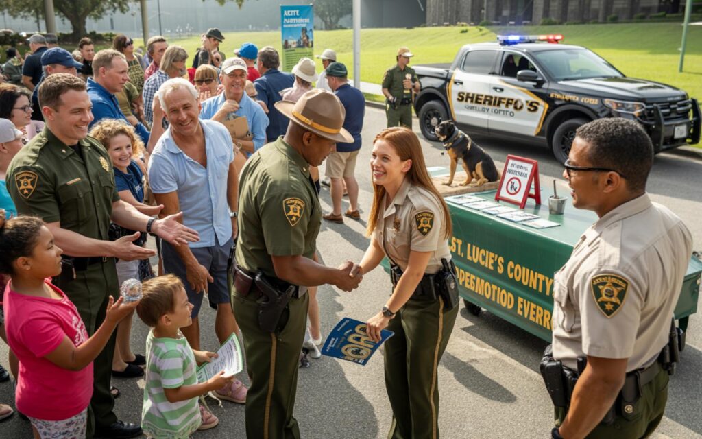 St. Lucie County Sheriff's Office deputies and residents at 2025 appreciation event