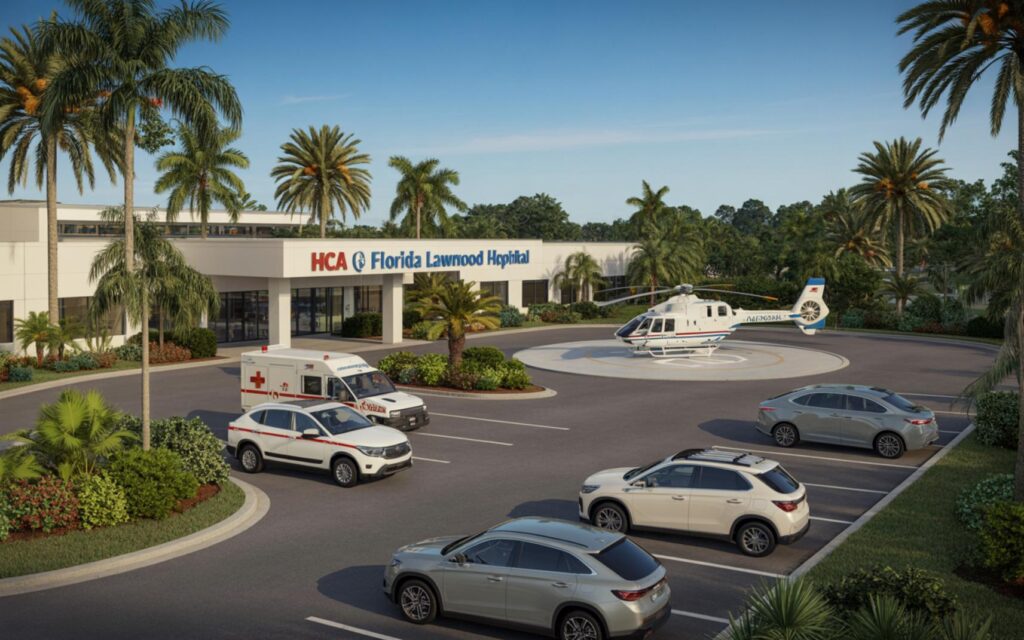 Eddie Jarmakowicz, Bahamas shark bite victim, arrives at Fort Pierce hospital by air ambulance for surgery.