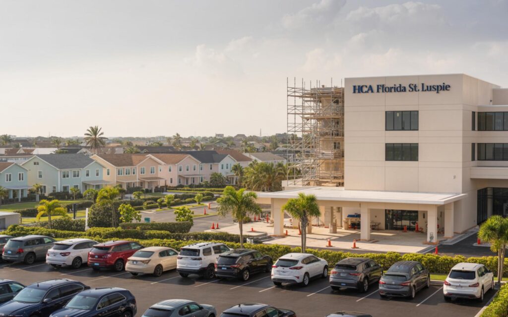 HCA Florida St. Lucie Hospital construction for new labor and delivery and NICU floors in Port St. Lucie