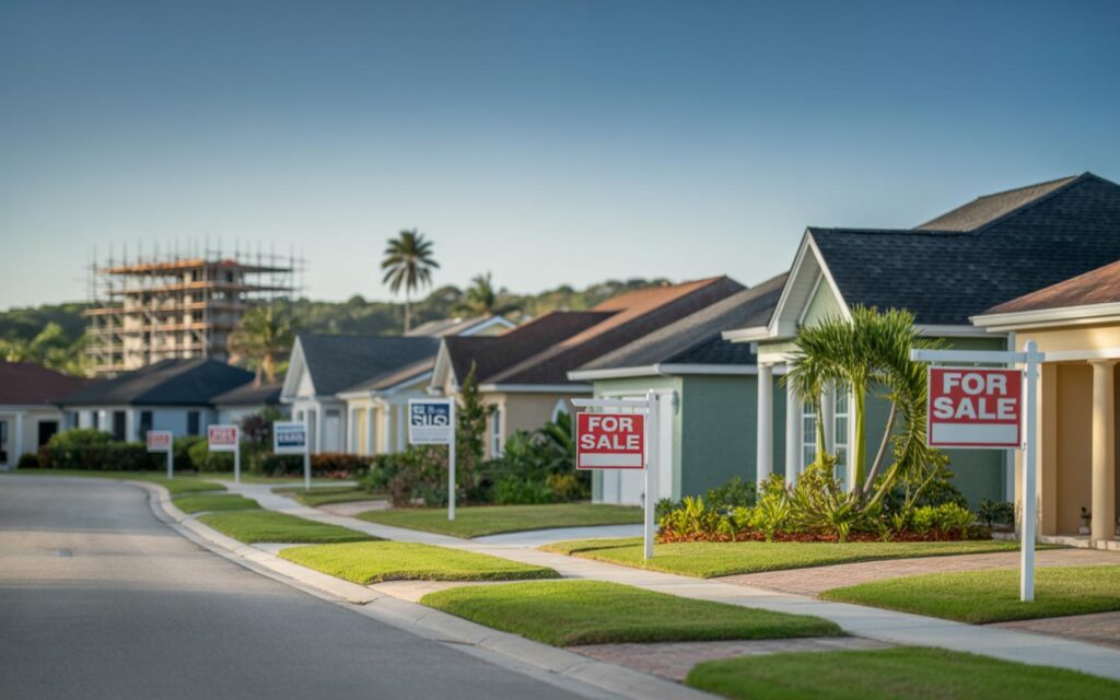 Aerial view of Port St. Lucie showing vibrant homes and neighborhoods ranked best real estate market in Florida 2025.