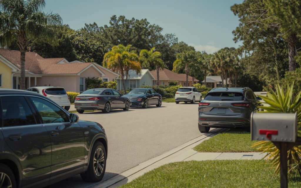 Progressive Insurance logo with Florida drivers discussing potential refunds in 2024