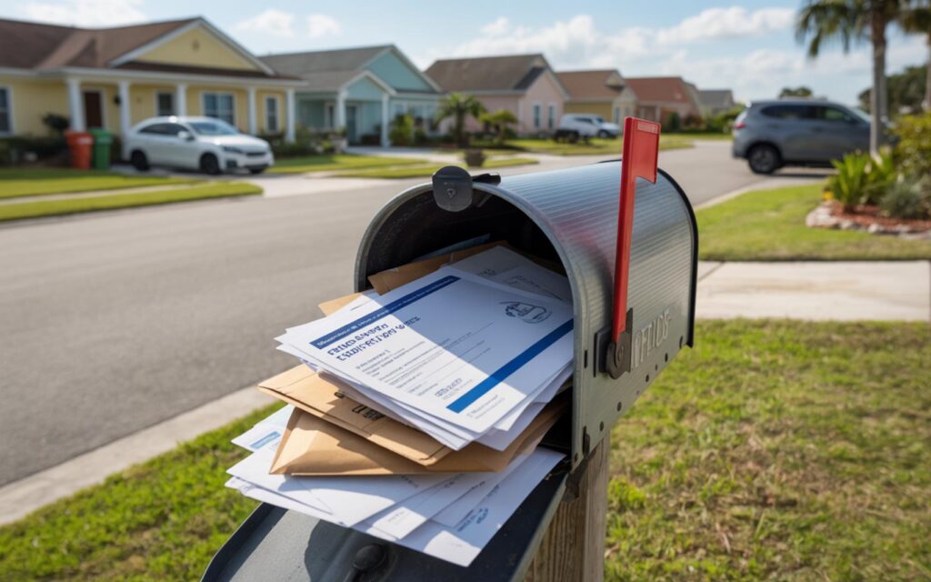 Concerned Florida residents reviewing healthcare premium increase notices