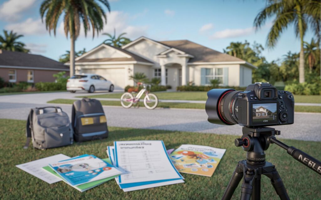 Donald Trump discussing Florida's decision to end school vaccine mandates at a press briefing
