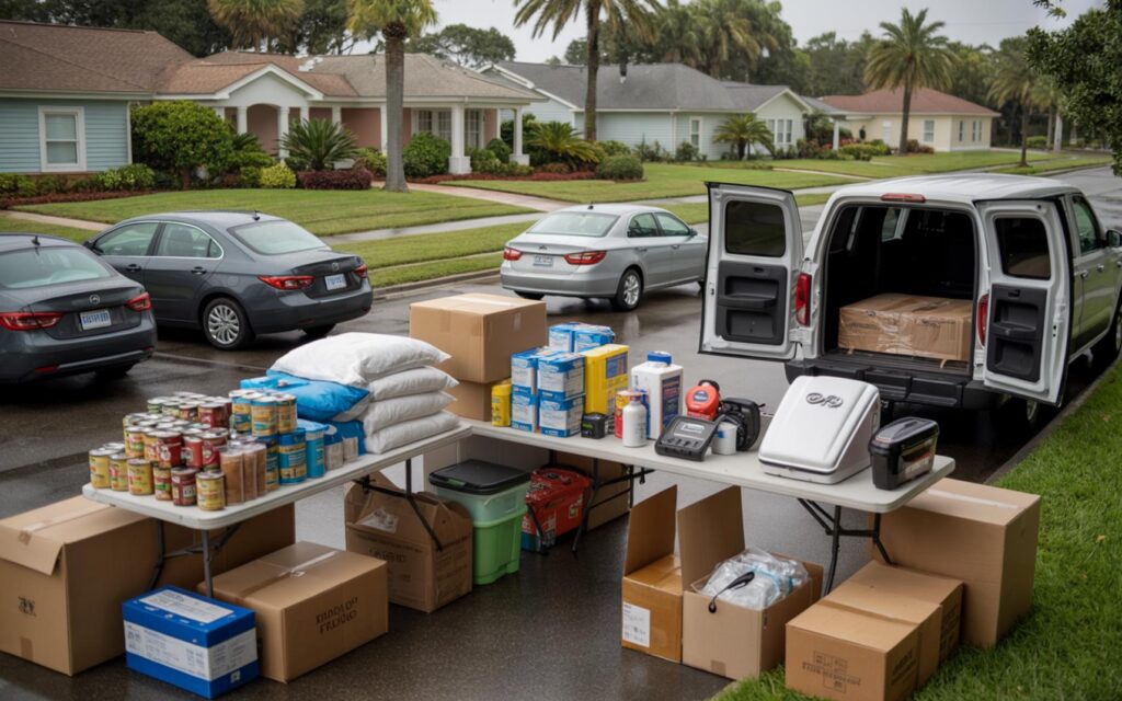 Boynton Nonprofit Sends Relief to Hurricane Melissa Victims - Port St Lucie Talks Volunteers sorting donations for Hurricane Melissa victims in Jamaica at Boynton Beach nonprofit