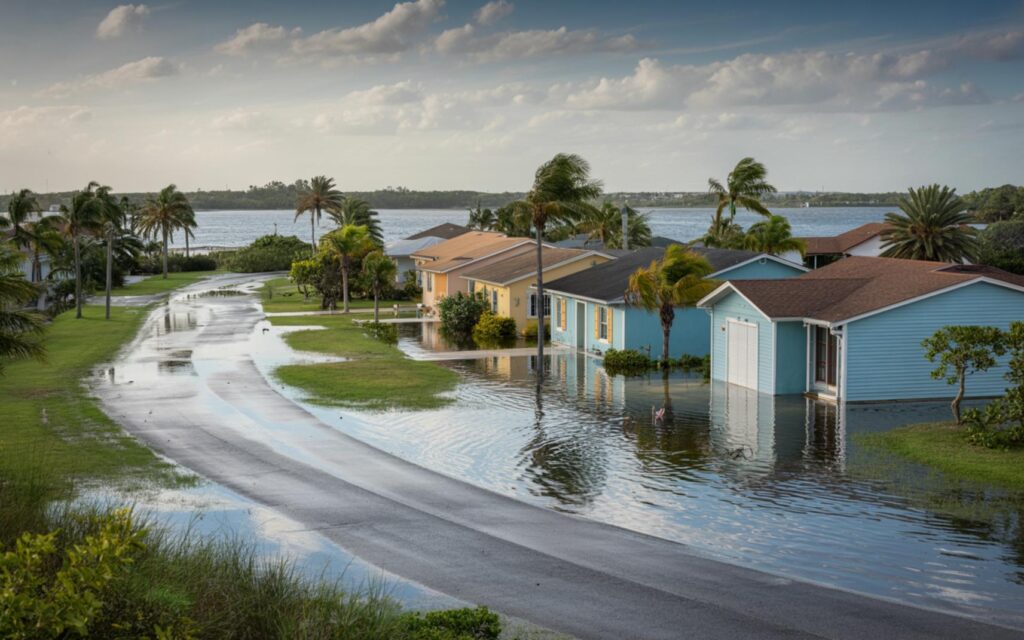 Waves crash on Florida east coast with warning flags for rip currents and flooding