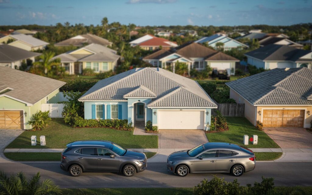 Florida Homeowners Face Escalating Insurance Crisis - Port St Lucie Talks A worried Florida homeowner reviews an insurance notice amid non-renewal crisis in 2024.