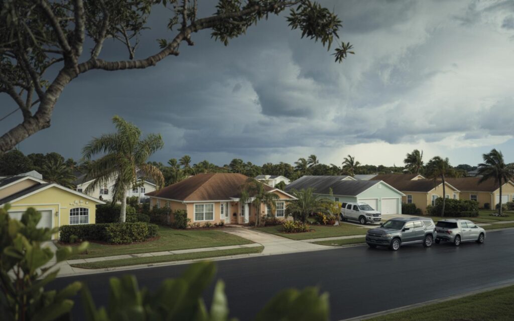 Satellite image of disorganized Tropical Storm Melissa with scattered clouds over Caribbean Sea.