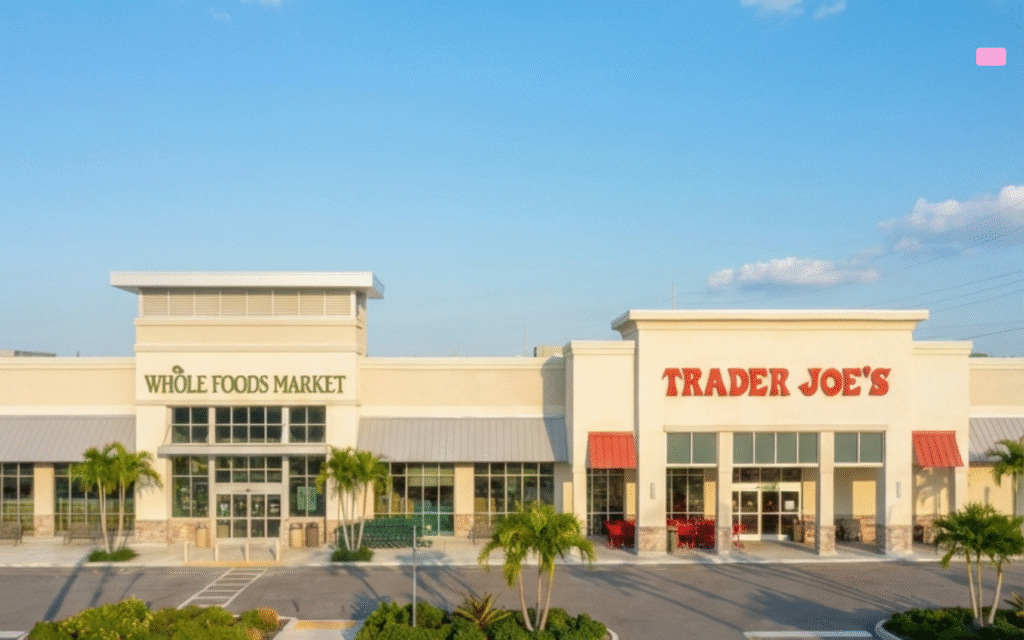 Map of Port St Lucie showing no Whole Foods or Trader Joe’s locations in the Treasure Coast region.