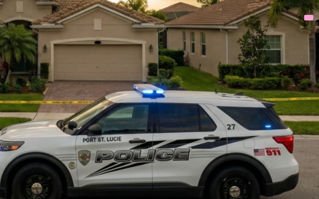 Port St Lucie Police officers at NW Ketona Circle investigating shooting death