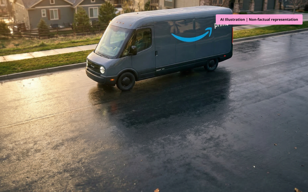 Amazon delivery van offering 1 hour shipping in US cities