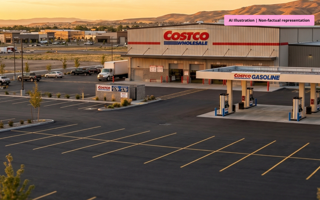 Aerial view of approved Costco store and gas station site in Southern Grove Port St Lucie