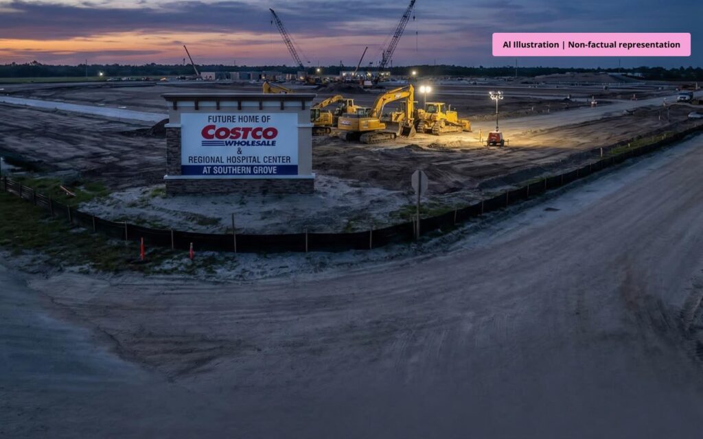 Aerial view of Southern Grove land approved for Costco and a new hospital in Port St. Lucie.