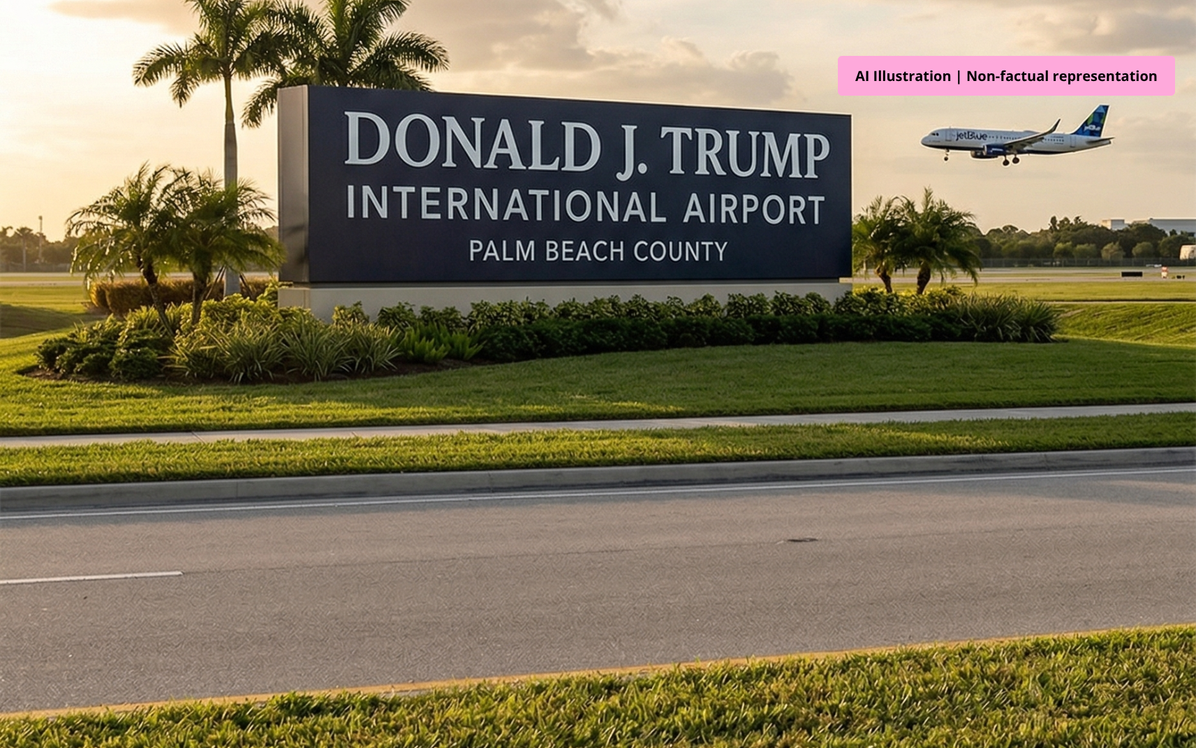 Governor Ron DeSantis signing law to rename Palm Beach International Airport Donald J Trump International