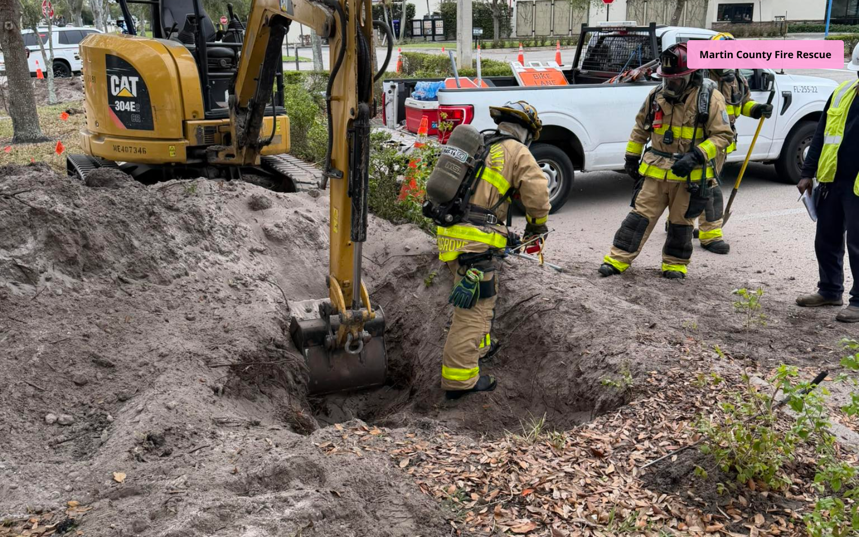 Fire rescue teams respond to gas leak evacuation in Palm City near Martin Downs Blvd