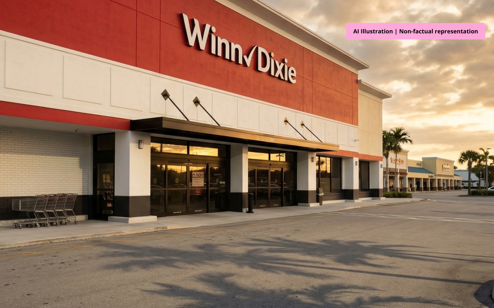 Winn-Dixie storefront in Port St Lucie marked for closing and future ALDI conversion