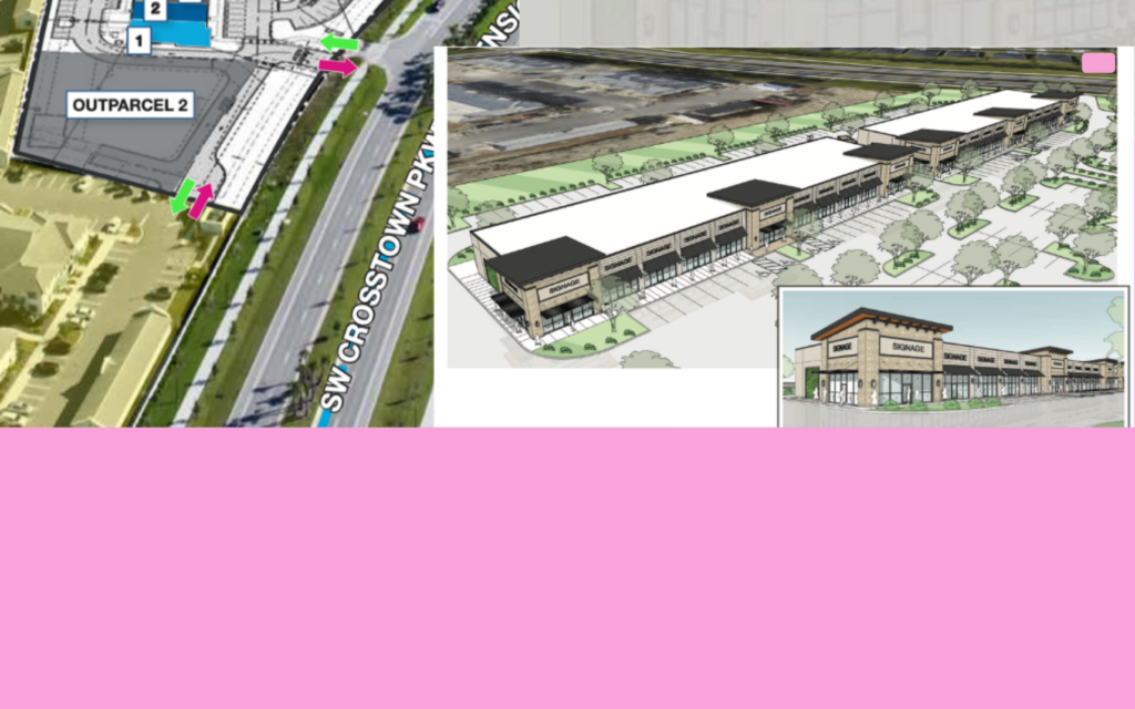 Port St Lucie Council Land Use Change Approval - Port St Lucie Talks Aerial photo of 8-acre Port St Lucie land approved for commercial use at Crosstown Parkway