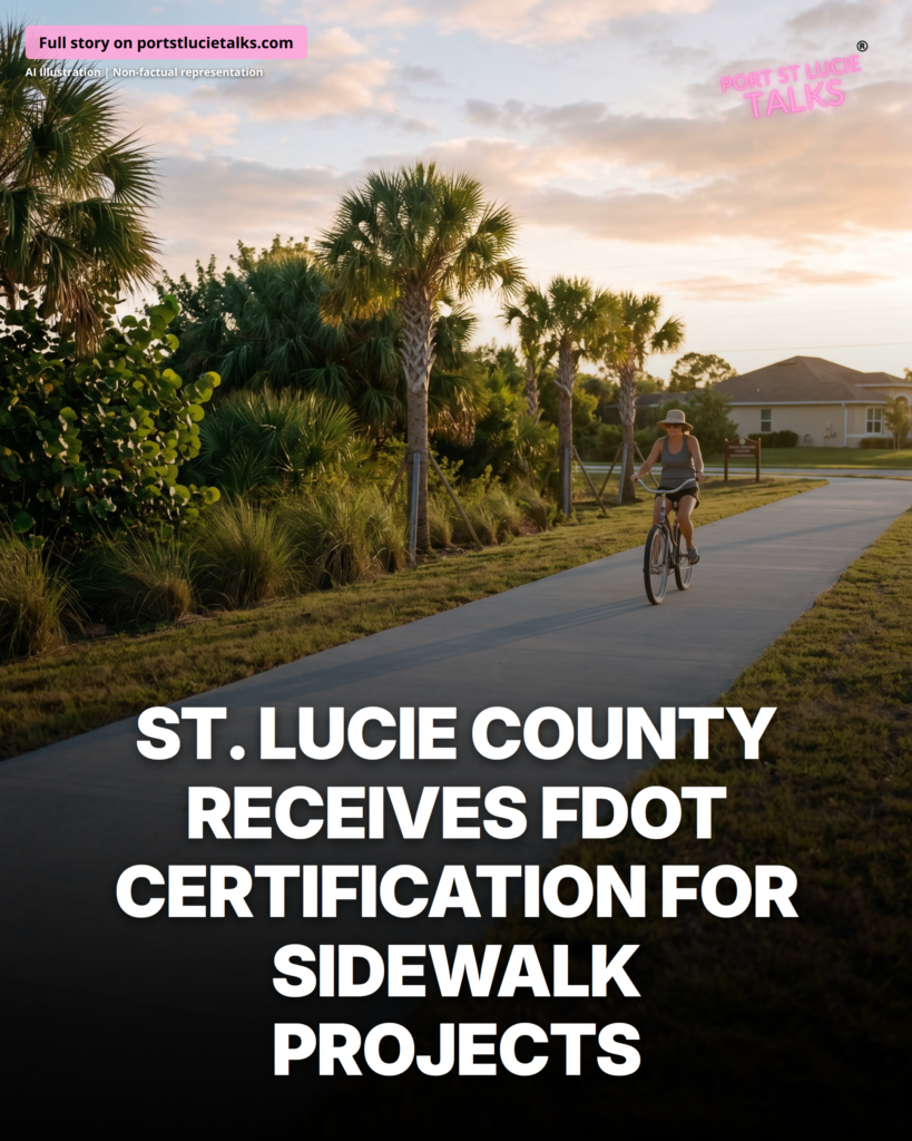 St. Lucie County Receives FDOT Certification for Sidewalk Projects