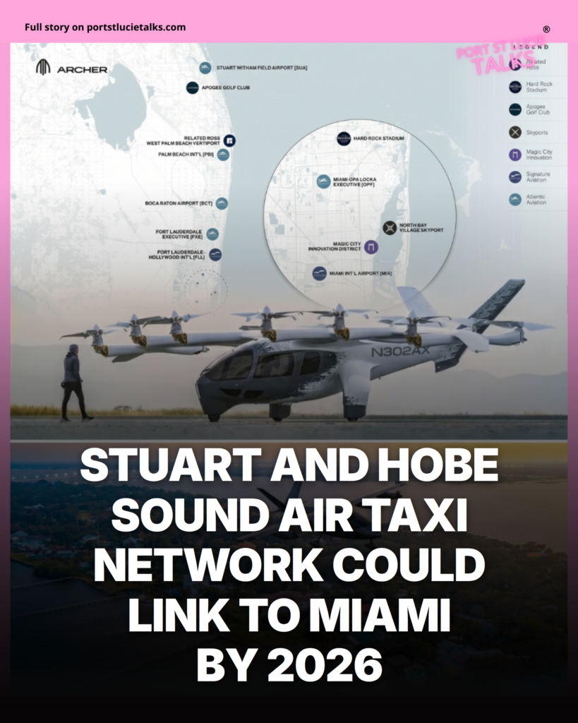 Stuart and Hobe Sound Air Taxi Network Could Link to Miami by 2026