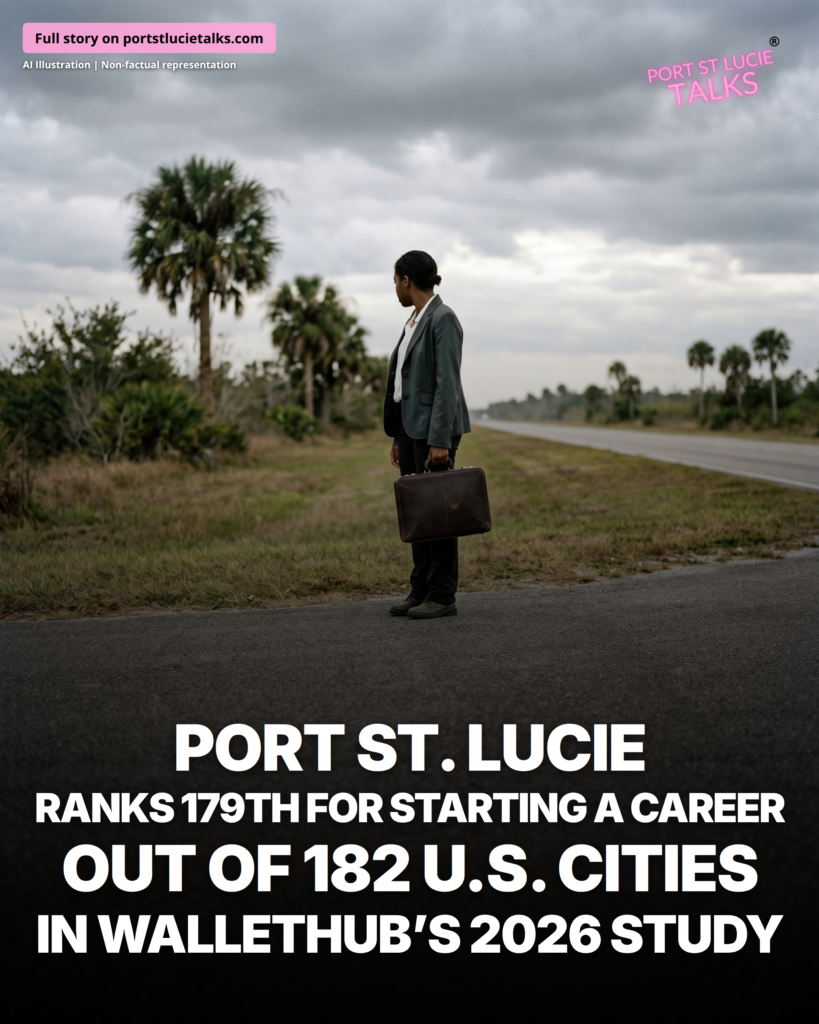 Port St. Lucie Ranks 179th for Starting a Career 1 Port St Lucie ranked 179th out of 182 cities in 2026 best places to start a career study